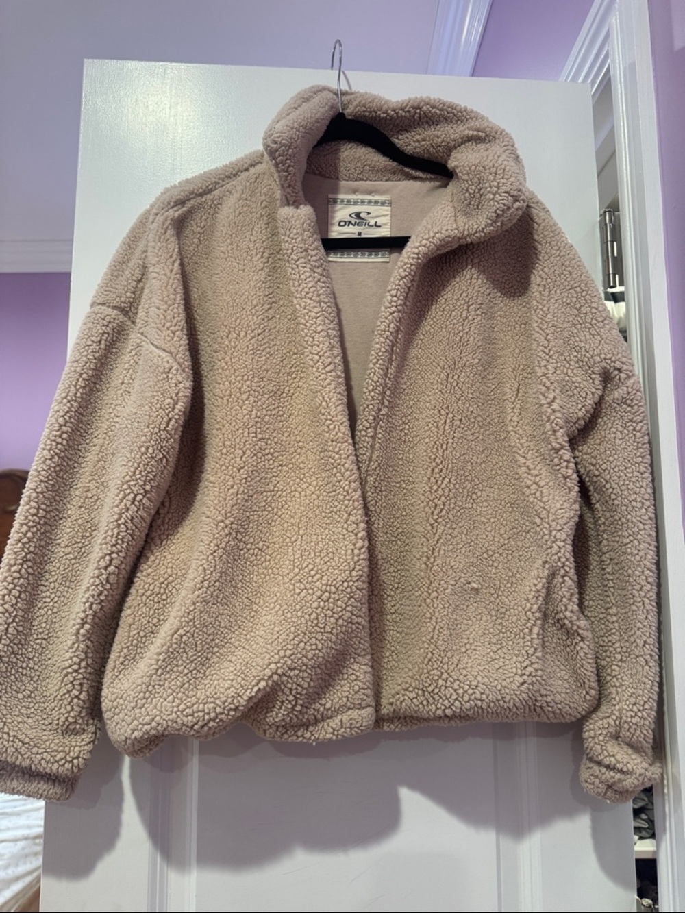 O'Neill Women's Taupe Teddy Sherpa Jacket